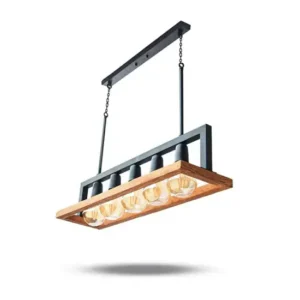 لوستر چوب و فلز خطی کانتری