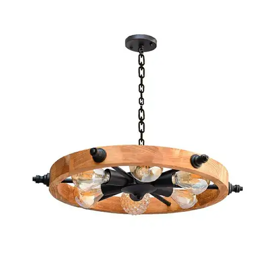 لوستر چوب و فلز مدل لنگر